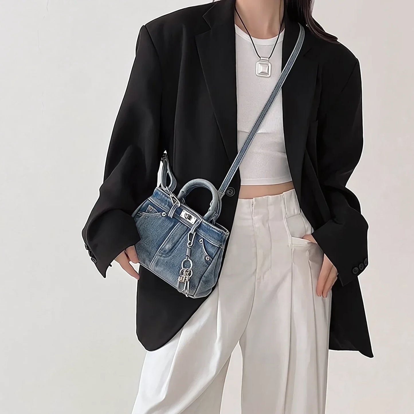 Vintage Denim Hangbag