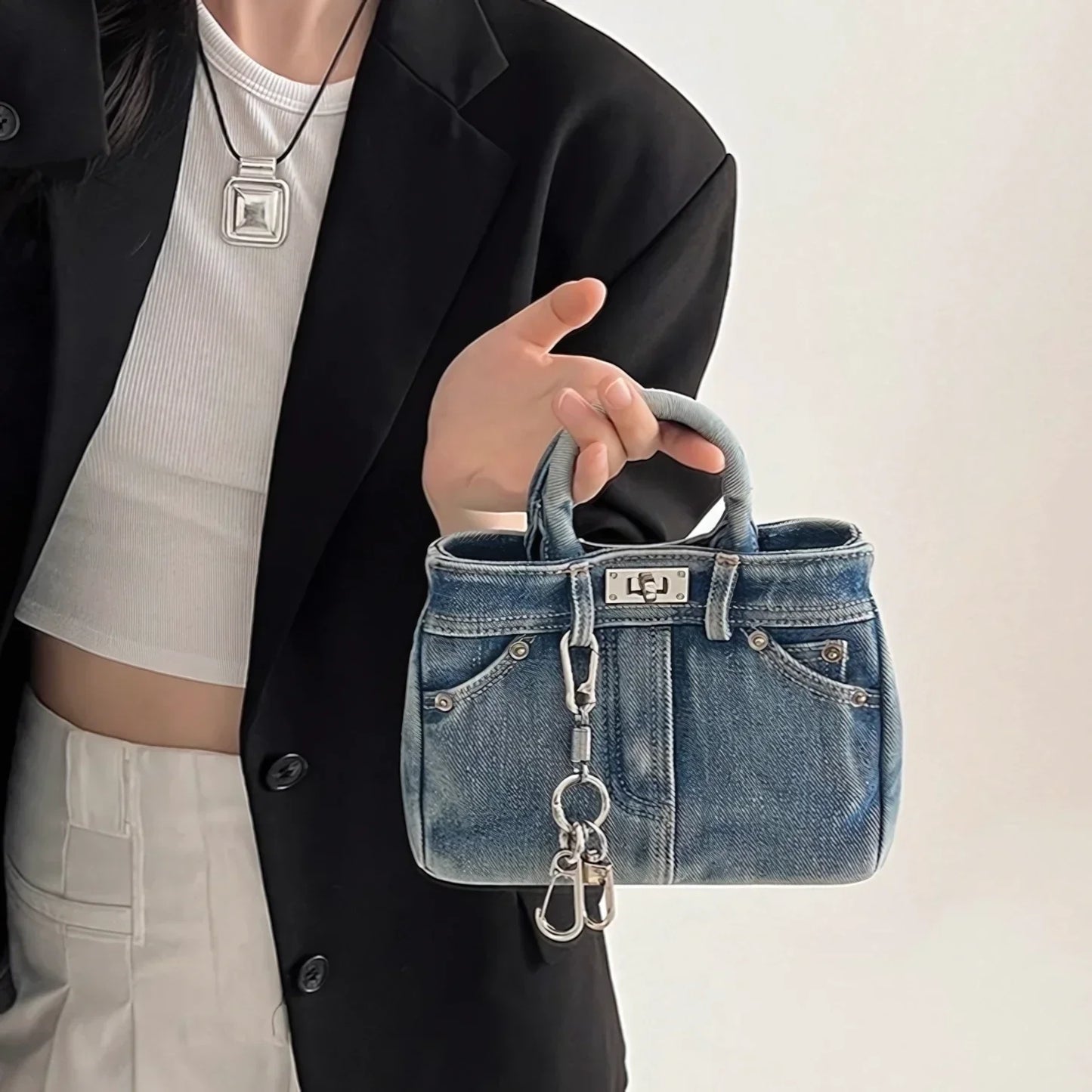 Vintage Denim Hangbag