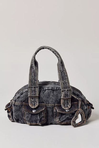 Vintage Denim Shoulder Bag