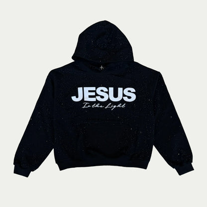 "Jesus is The Light" Rhinestone Hoodie